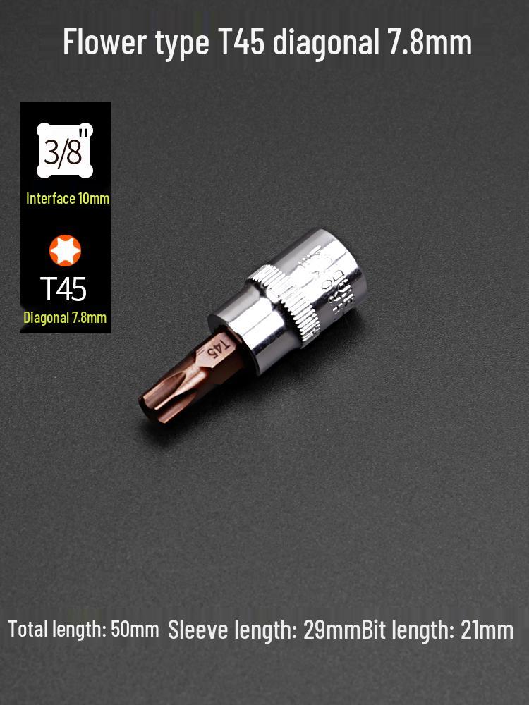 Flower Pattern Torx T30 T40 Slotted Phillips Screwdriver Bit Set with Press-Fit Heads