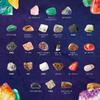 XXTOYS 48 Mineral Specimens National Geographic Natural Gemstone Rock Christmas Rock Mineral Gemstone Geology Science Gift - Minerals, Toys,