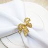 6pcs/lot High End Restaurant Bow Napkin Rings Metal Napkin Holder, Table Decoration and Accessories Wedding Napkin Ring