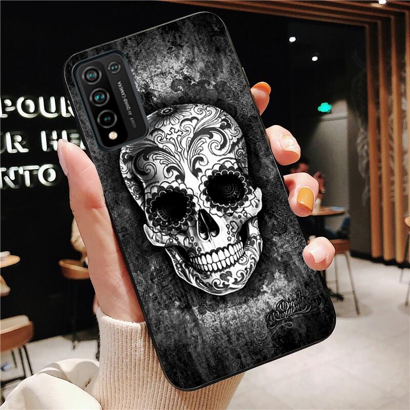 Skull Bones Phone Case for Huawei Honor 50 10X Lite 20 7A 7C 8X 9X Pro 9A 8A 8S 9S 10i 20S 20lite 7X 10 Lite