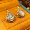 Vintage Luxury Diamond Earrings - Elegant Retro Hooks for Women