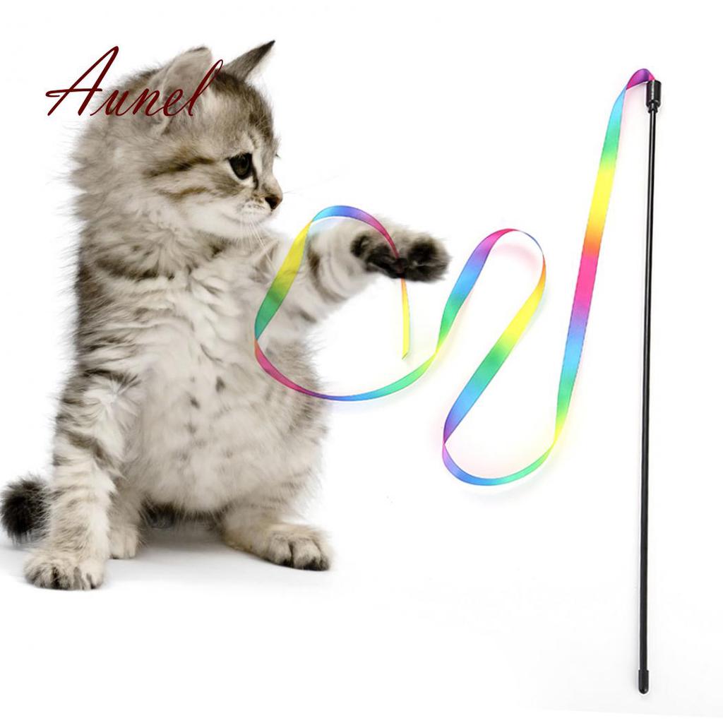 Kitty Funny Dazzle Colour Strip Tease Rod Rod Interactive Toys Pet Supplies