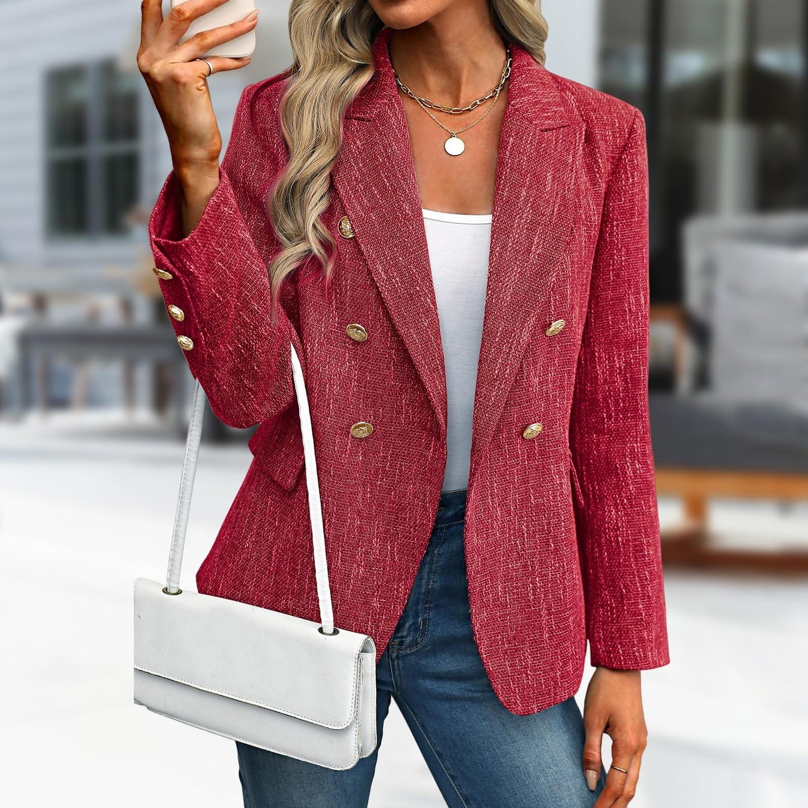 

Color Suit For Women New Fashion Street Small Suit XL червоний