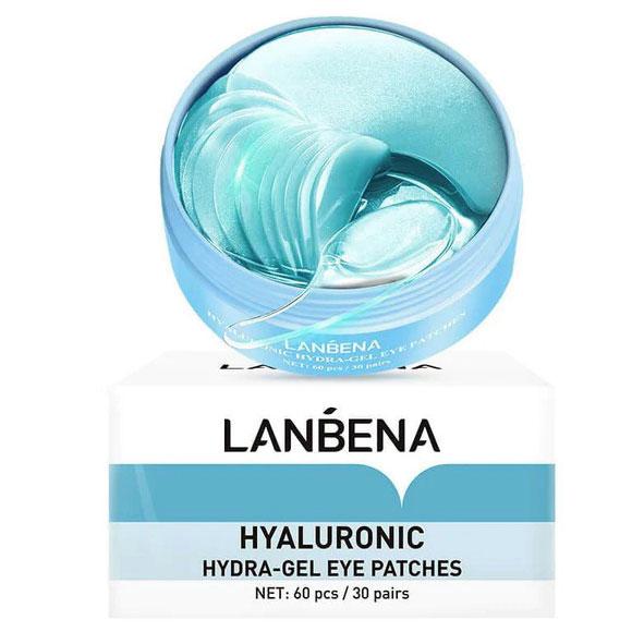 LANBENA 60 Paar Augenpads, Hydra-Gel Augenmaske mit Hyaluronsäure, Tiefenfeuchtigkeit, Reduziert Augenringe & Schwellungen, 173g
