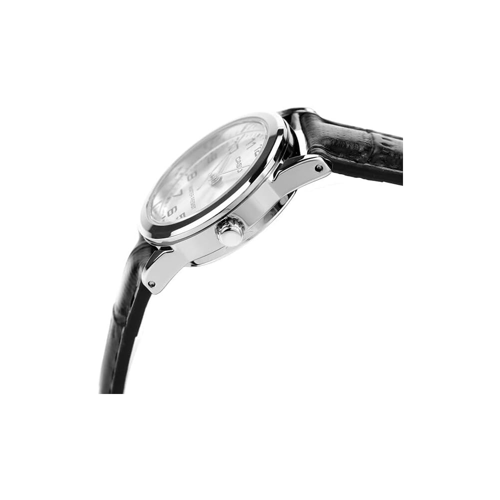 Casio Cheap Casio Standard Quartz Women's Wristwatch LTP-V001L-7B Leather Band White Dial
