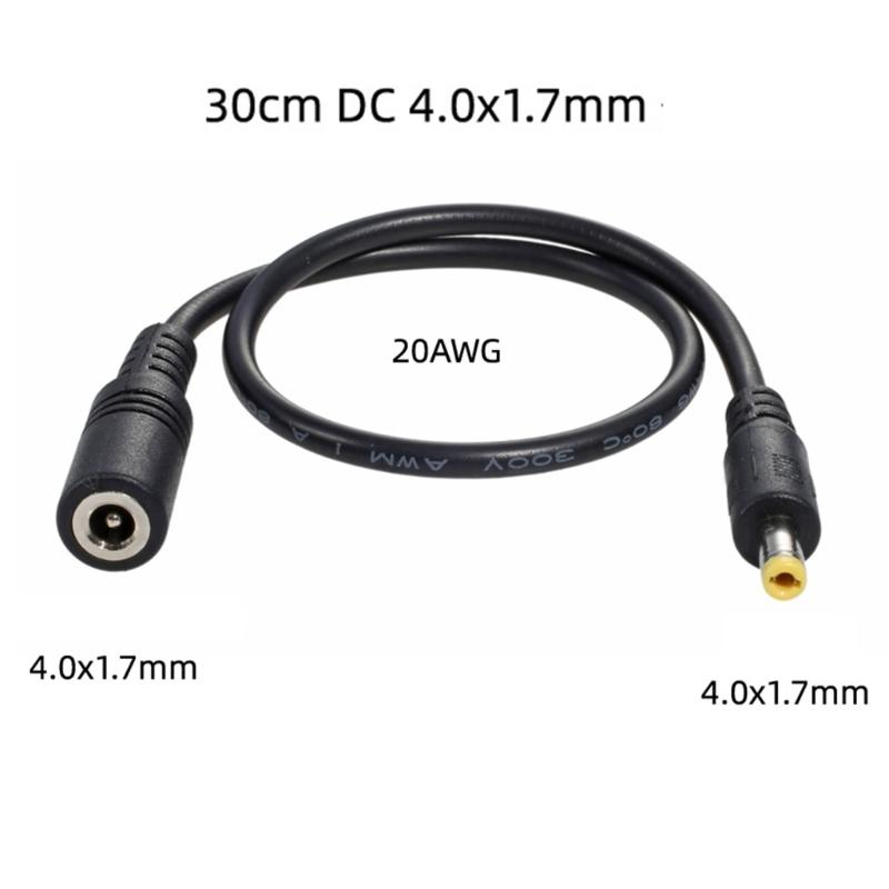 DC Extension Cable DC Cable 4.0x1.7mm Female To Male Plug DC Extend Cord For Wifi Router Camera Laptop Power Adapter