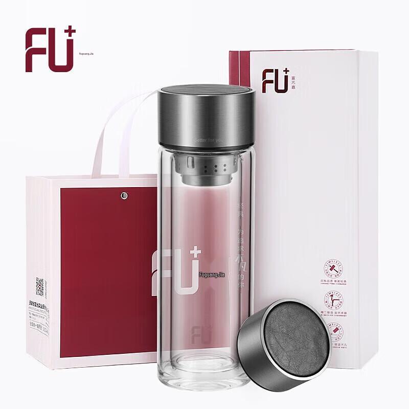 Fuguang 310ml Double-Layer Heat-Resistant Glass Water Cup