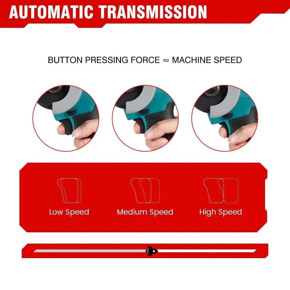 3Inch Brushless Electric Angle Grinder 20000 RPM Electric Circular Saw Cordless Portable Cutting Polishing Power Tool