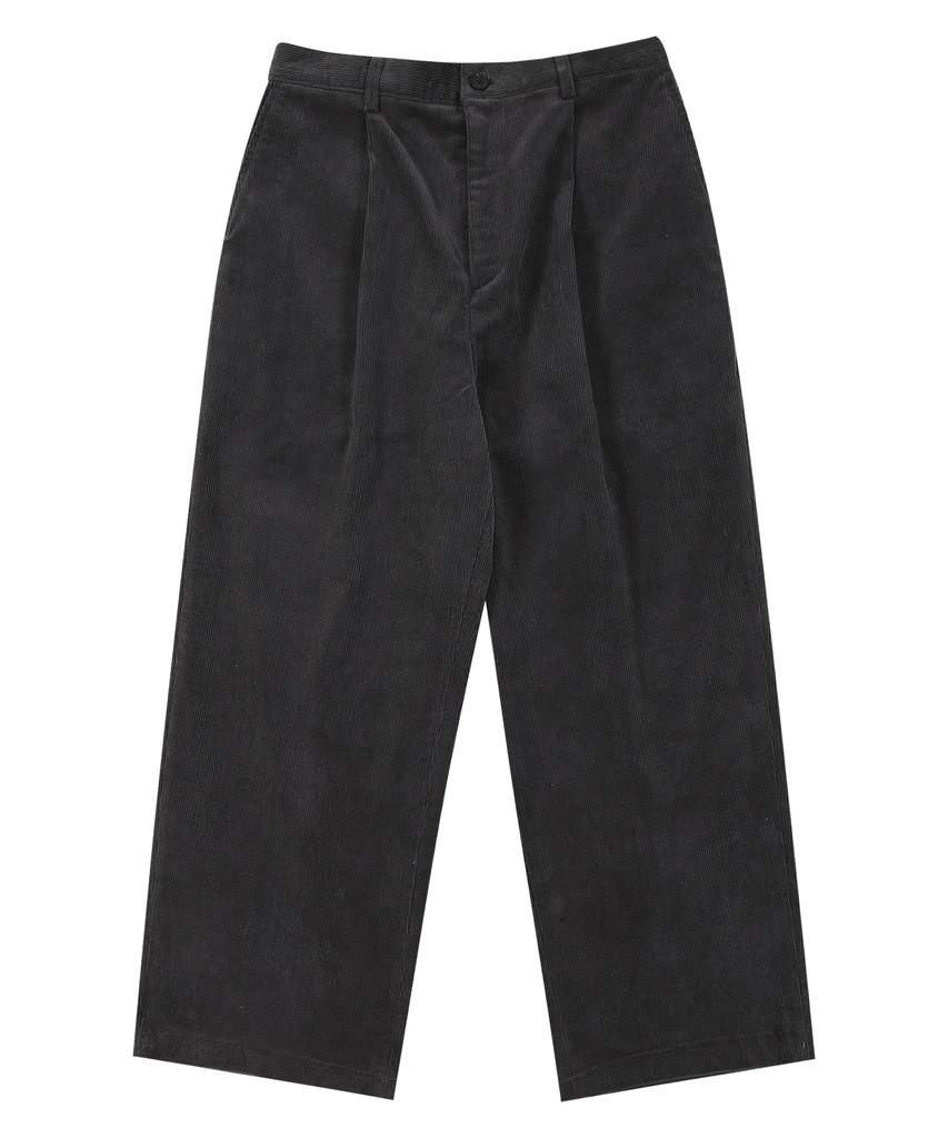 PRAIRIE Corduroy Wide Slacks (Charcoal)