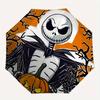 Jack Skellington,Halloween Themed Automatic Opening and Closing Folding Umbrella, Reinforced 8 Ribs, Compact Travel Design, Fashionable Fold