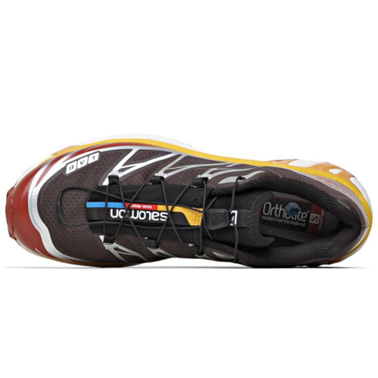 SALOMON Xt-6 Comfortable Fabric Durable Low-Top Casual Running Shoes Men Sneakers Black Red 413809