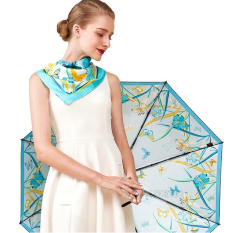 Aurora Midsummer Night's Dream Silk Scarf & Art Umbrella Set