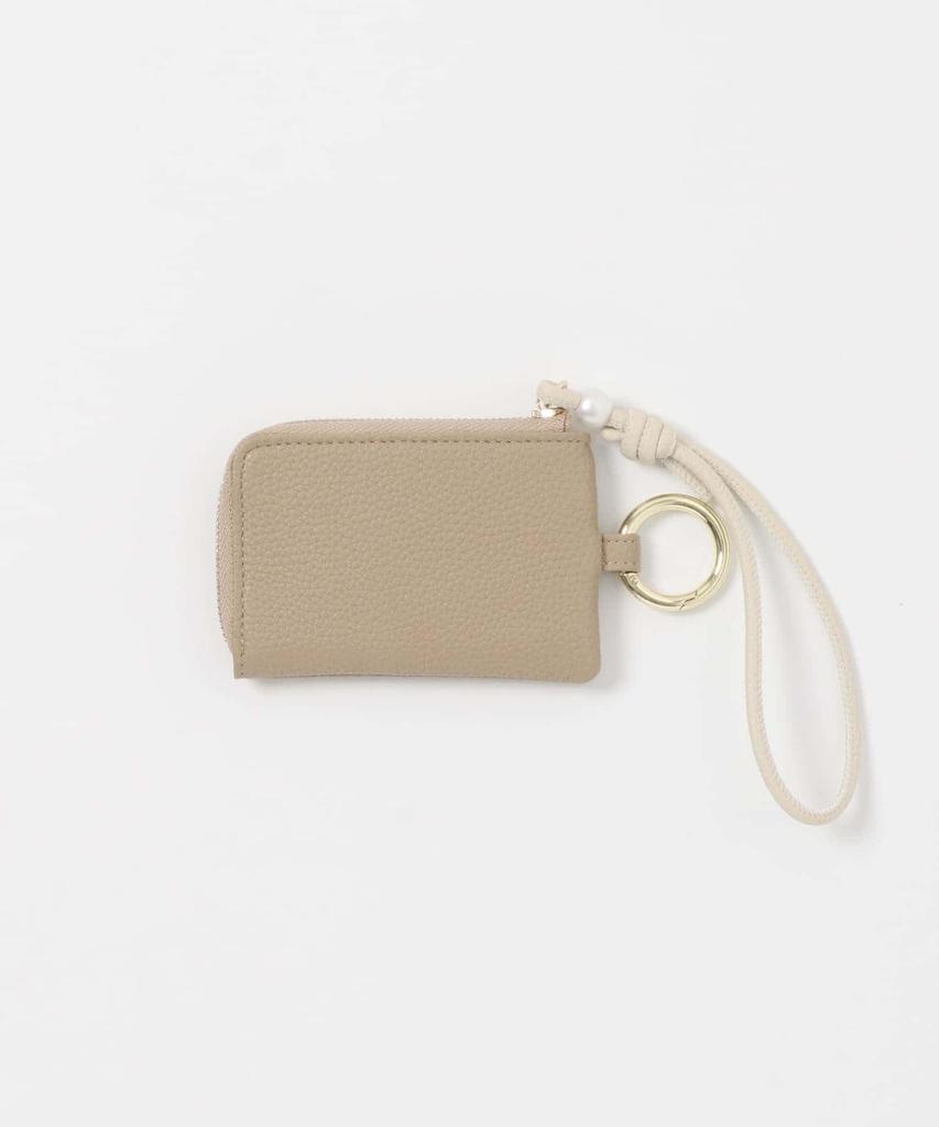 Rodesco Women's Pearl Strap Wallet Card Case XXA6-2BW0902 BEIGE One