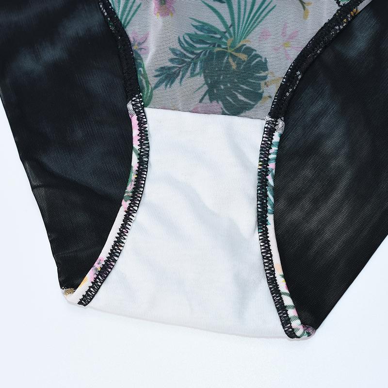 DKGEA Sexy undertøyssett tykke kvinner push up bh utskrift blonder dameundertøy