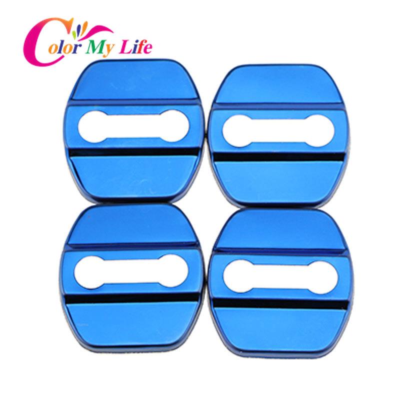 Color My Life 4 sztuk/zestaw blokada drzwi samochodu pokrywa ochronna tapicerka zamka drzwi pasuje do Nissan X-trail Xtrail T32 2014 - 2022