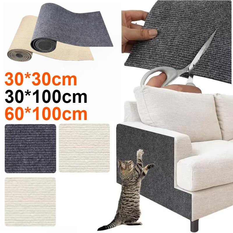 

Cat Scratching Mat Board Anti Cat Scratch Sofa Self Adhesive Mat Trimmable Cat Scratching Post Carpet Furniture Protection Off white-30*30cm