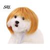 Funny Cat Cosplay Wig Pet Wig, Cute Bob Cut Afro Curly with Adjustable Synthetic Fiber Elastic Band, Breathable for Dogs, Cats Halloween Party