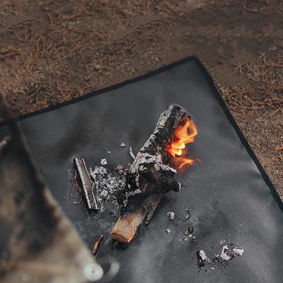 Fireproof Grill Mat Heat Insulation Barbecue Fire Mat Easy To Clean High Temperature for Outdoor Camping for Ground Deck Lawn