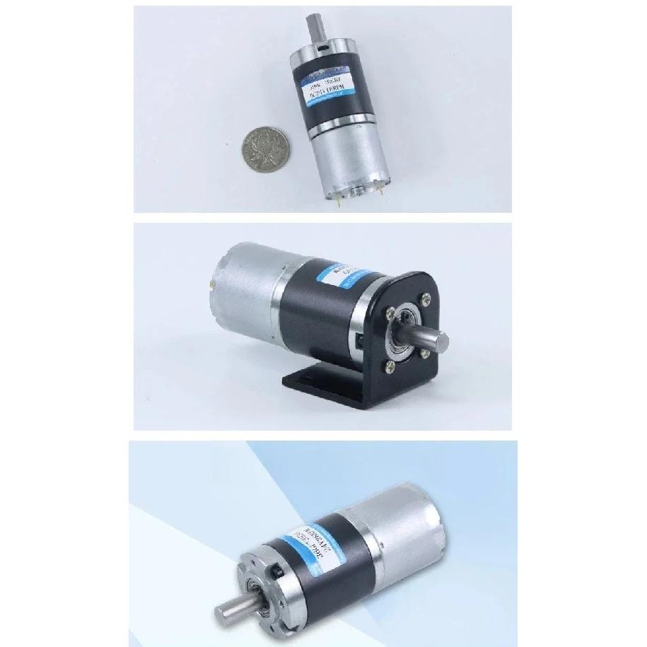 36mm DC Metal Planetary Gear Motor 12v 24v Shaft Diameter 6mm/8mm PGM36-3530 Adjustable Speed CW CCW Electric Motor 8~1621rpm