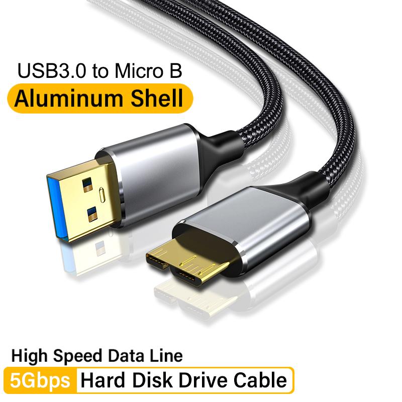 

Кабель-соединитель USB 3.0 Type A to Micro B, кабель для быстрой синхронизации данных 5 Гбит/с, 3 А, адаптер USB C to Micro B, внешний кабель для жесткого диска 1m/USB3.0 to Micro B