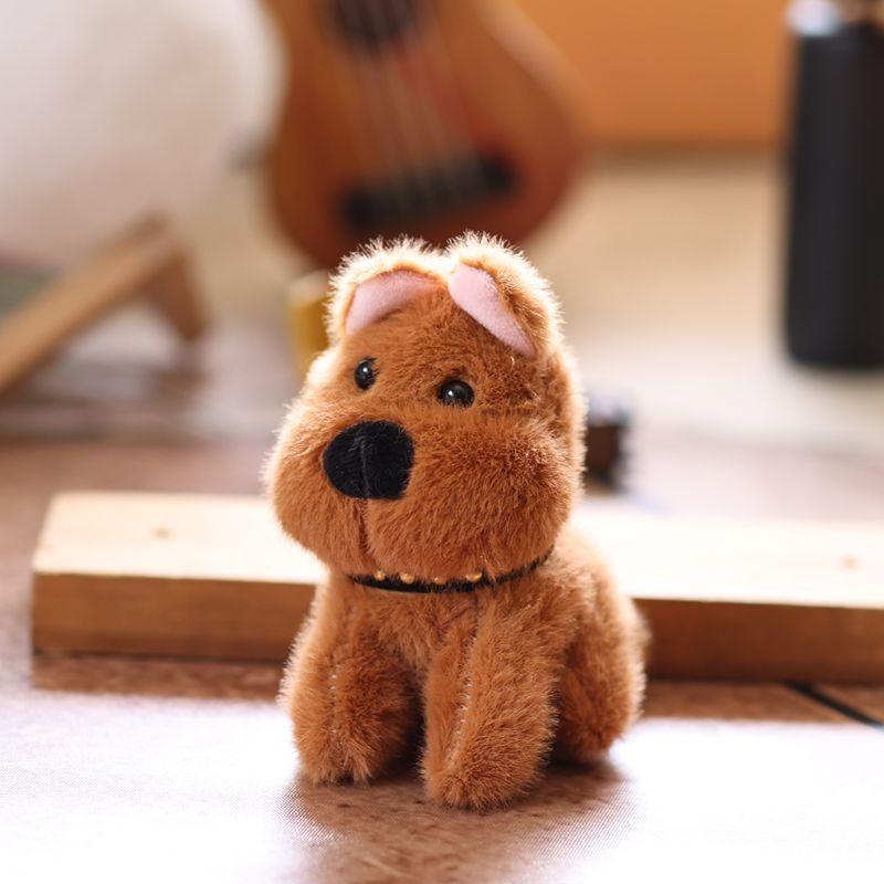 West Highland Plush Dog Doll With Key Chain And Pp Cotton Filling For Bag Decor