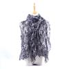 Lightweight Chiffon Scarf With Floral Print Elastic Edge Wrap Shawl Women Sun Protection Accessory Fashionable Office Wear
