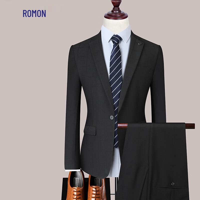 Romon Men s Slim Fit Formal Suit Set 185