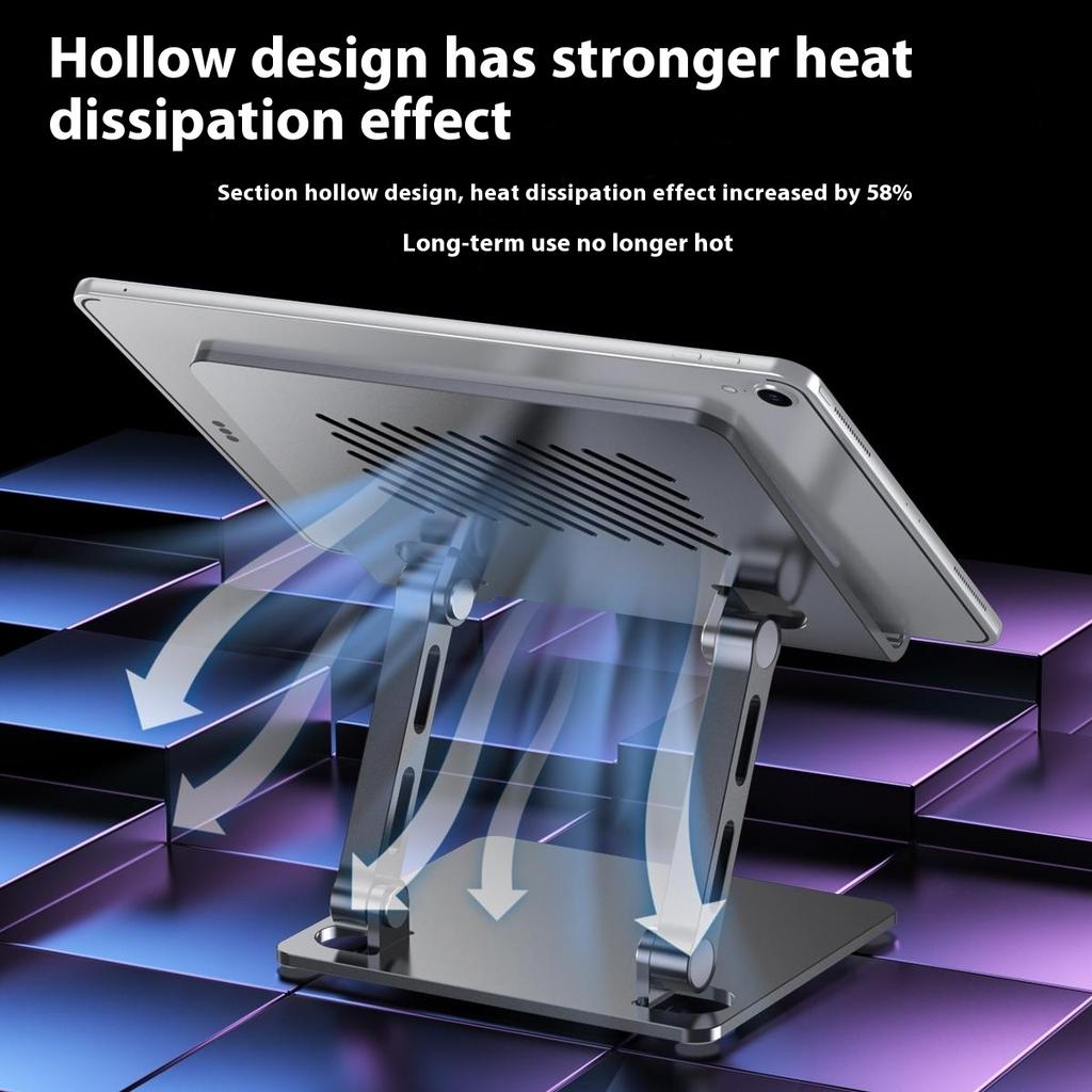 J26S Desktop Universal Tablet Stand Alloy Steel Metal Foldable Height Adjustable Holder