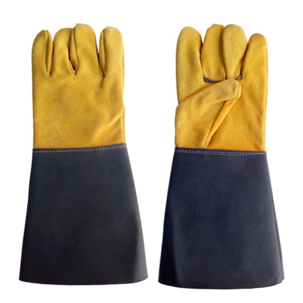 Wear-resistant Cowhide Welding Gloves Fire Protection Welder Work Gloves Safety Protection