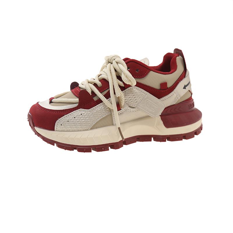 2024 Autumn New Vulcanized Shoes Women Mixed Colors Design Casual Shoes Versatile Trend Lace Up Sneaker Women's Sport Shoes