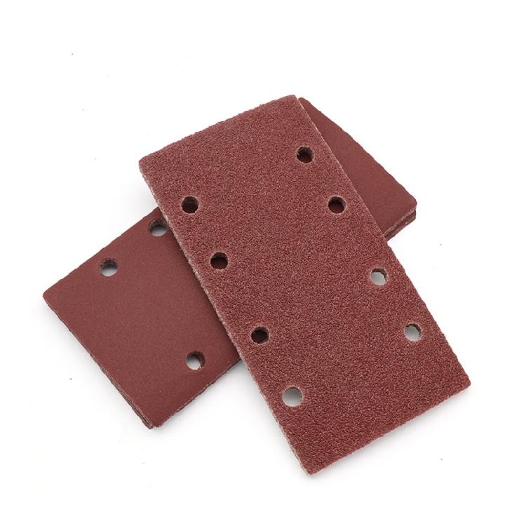 Multipurpose 185x93mm Flocking Sandpaper Sheets 8 Hole Design Anti Static Abrasives For DIYer Projects Smooth Finishing