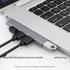 4 In 1 USB3.0 HUB Fast Speed USB3.0 4 Port USB C HUB Multiple Splitter Easy Cable Management for PC Computer