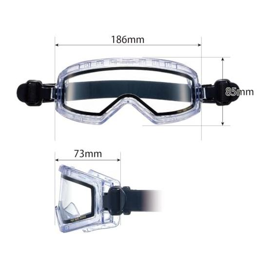 Used [Yamamoto Optical] Protective Goggles YG-5150R Professional Use Anti-fog Double Lens (Outer PET Hard Coat + Inner Anti-fog) Internal Ventilation