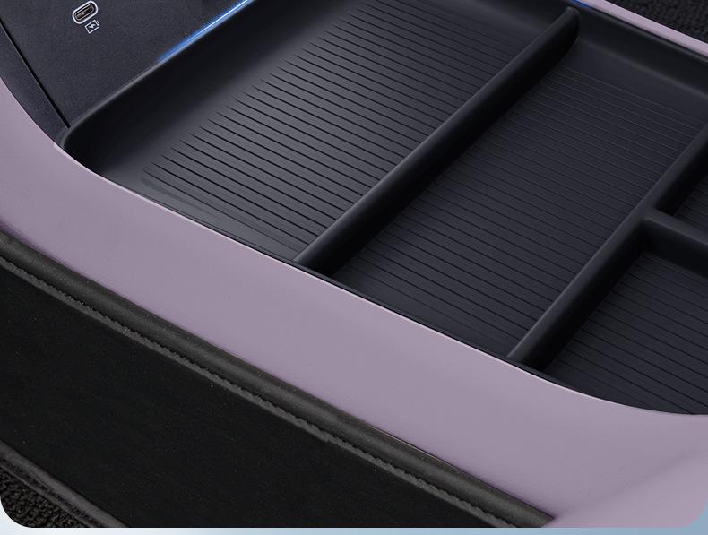 Dark Blue L06 Center Console Storage Box - Car Interior Armrest Modification Accessory