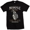 Classic Motorcycle Live To Ride T Shirt Vintage Motorbike Shirt Biker T Shirt ONeck T Shirt Short Sleeve Casual Mens Tshirt