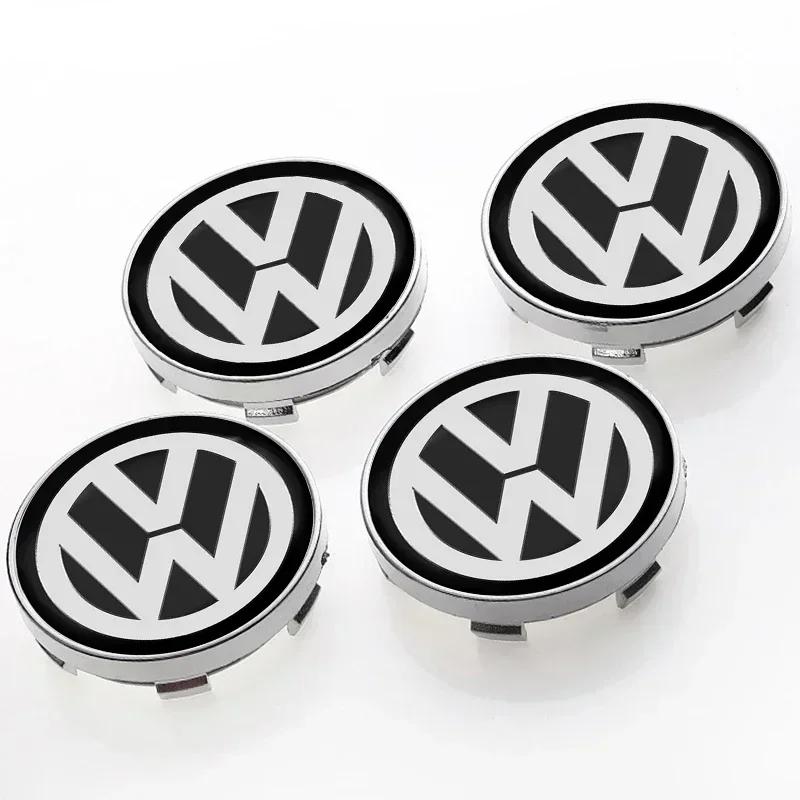 Auto Für Volkswagen VW 4 Stück 56/60mm Auto Radnabendeckel Aufkleber Felgendeckel Aufkleber Auto Zubehör Für Volkswagen Golf Polo Ti