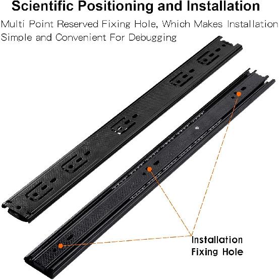 Heavy Duty Drawer Slides 8 Inch, Full Extension Drawer Slides, Ball Bearing C
