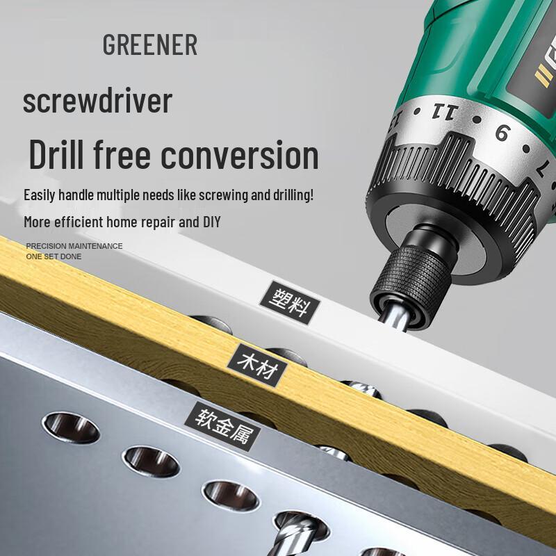 Green Forest 3.6V Cordless Electric Screwdriver & Drill Set CN plug (adapter included)
