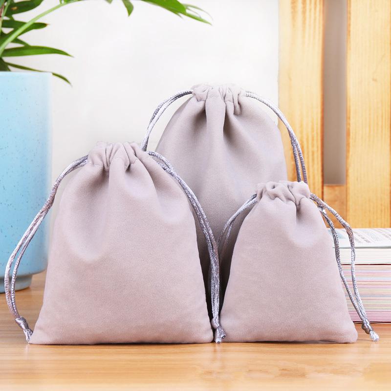 100 Pcs/Lot Velvet Drawstring Wedding Bags Gift Fabric Package Various Colors Samll Size Jewelry Pouches For Christmas Party