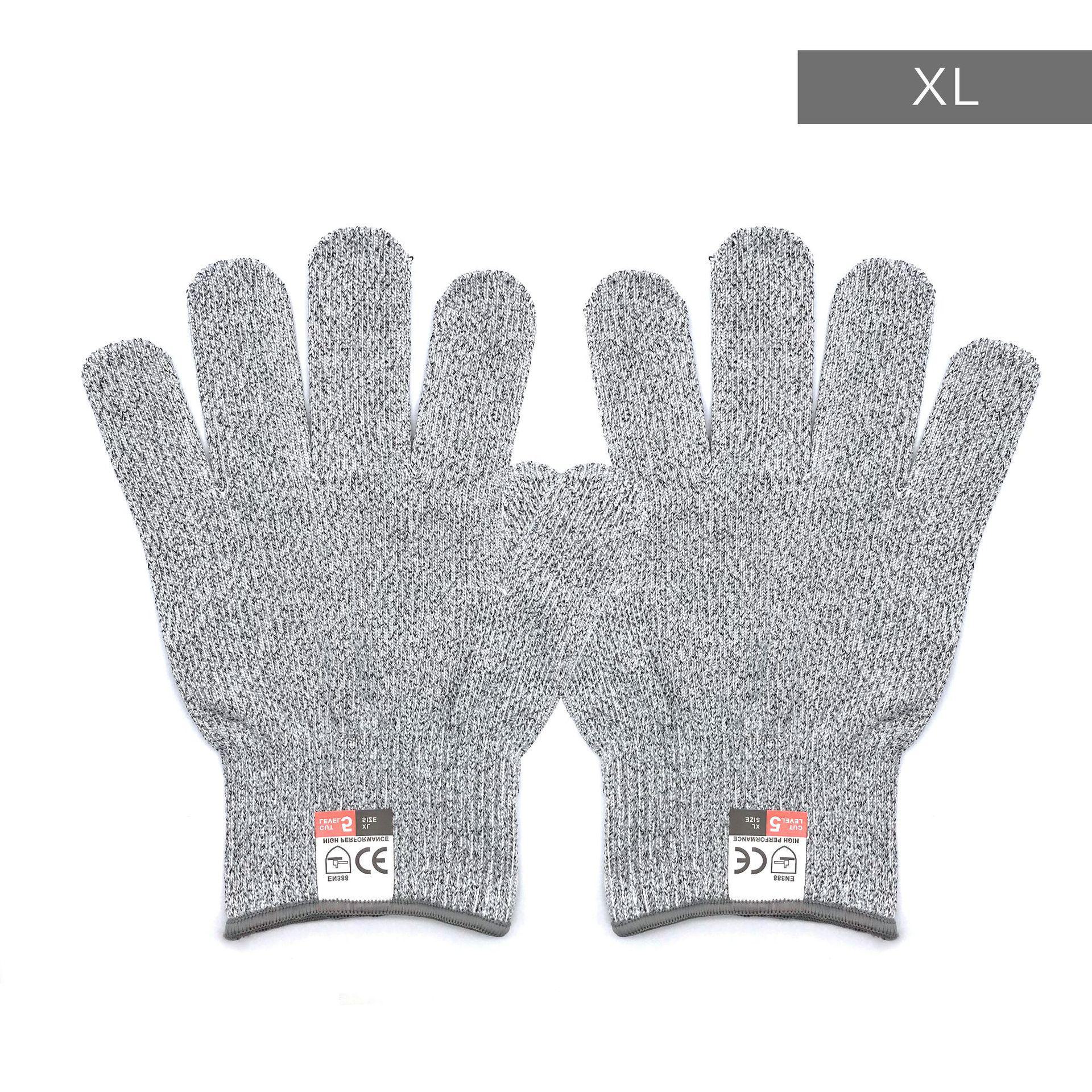 

Перчатки HPPE пищевого класса, устойчивые к порезам, для работы с устрицами и стеклом XL серый