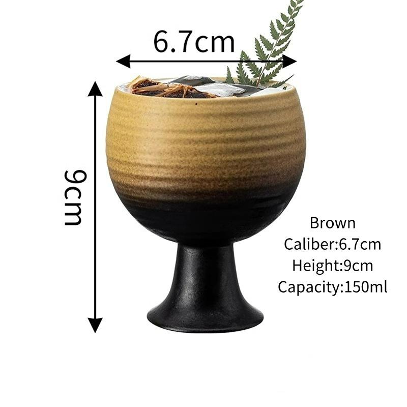 Creative Cocktail Glasses Cups Retro Ceramic Mugs Coffee Cup Simple Japanese Ceramic Mug Restaurant Kitchen Accessories 150ml