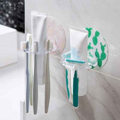 Casa Bagno Porta Spazzolini Dentifricio Scaffale Portaoggetti da Parete Organizzatore Supporto