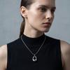 Fashion Exquisite Hollow Irregular Water Drop Pendant Stainless Steel Necklace for Women Luxury Waterproof Jewelry Party Daily