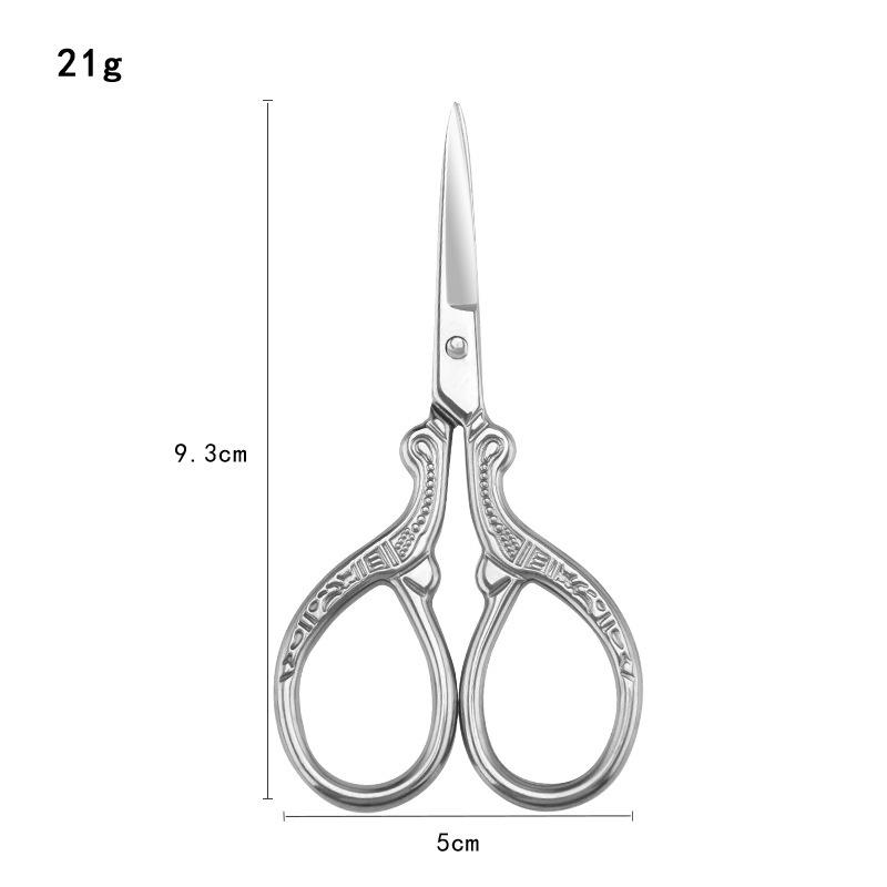 Russian-Style Stainless Steel Cuticle Nippers & Eyebrow Trimmers - Pointed Tip Beauty Scissors