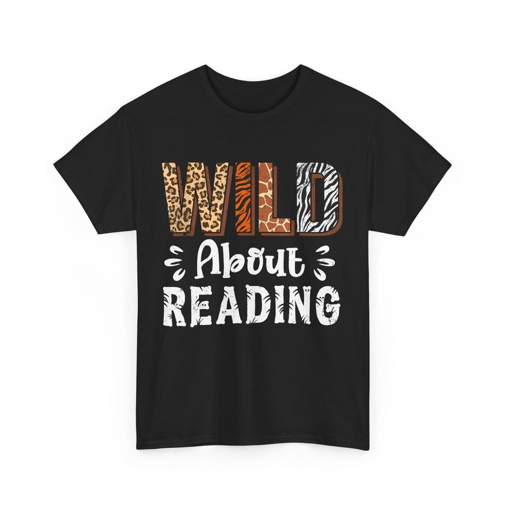 Books Reader Shirt, Wild About Reading Animals Leopard Books Reading Lover Shirt