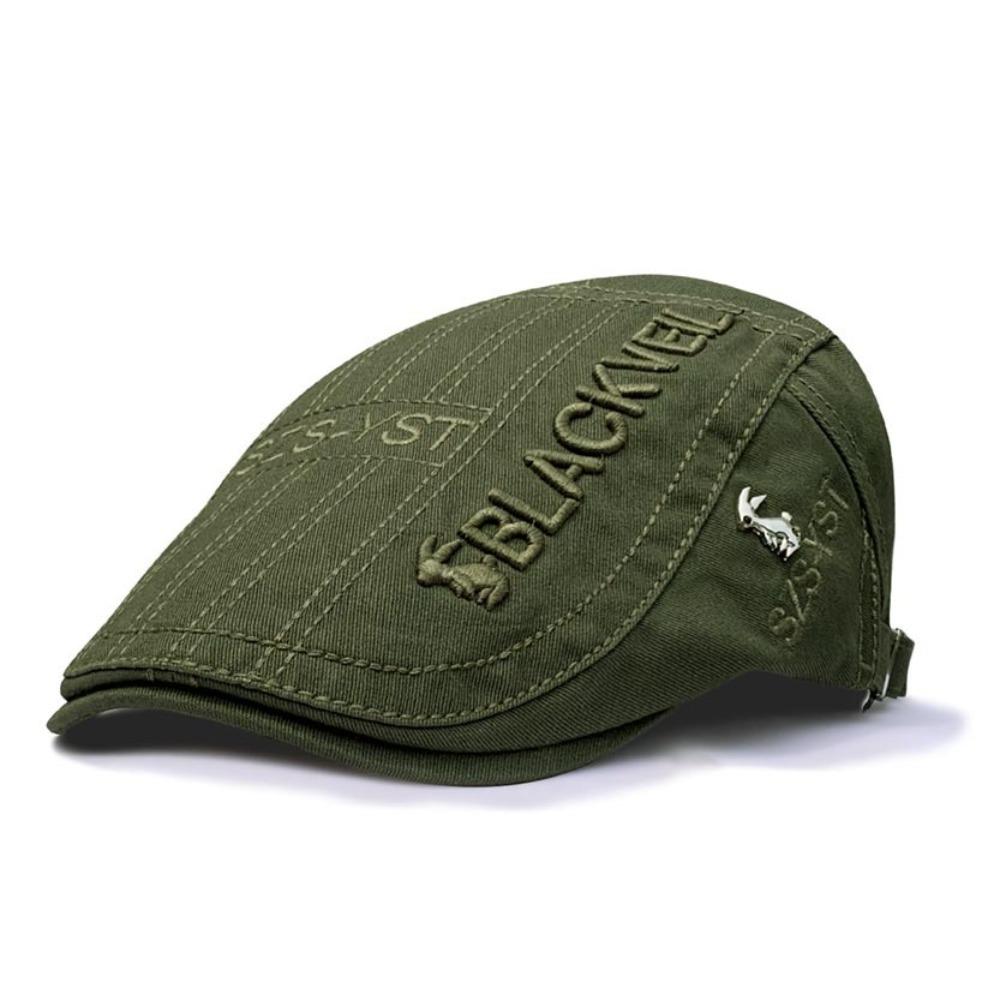 Fashion Adjustable Men Beret Sunscreen Breathable Flat Cap Rabbit Embroidery Newsboy Cap Summer Season