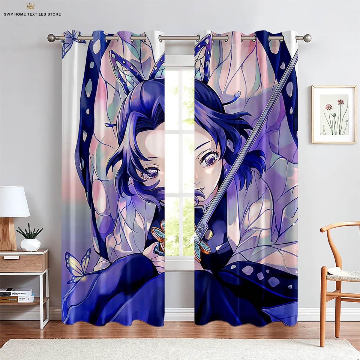 

Шторы с принтом в виде аниме-мультфильмов для детской комнаты, общежития, гостиной, украшения кабинета, можно изготовить по индивидуальному заказу W50X130H(CM)X2PCS&Rod pocket