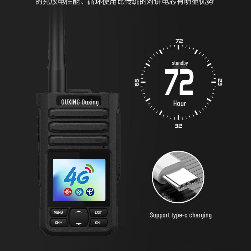 OUXING Dual-Mode 4G Public Network Walkie-Talkie (CN Version)