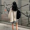 Women Solid Drawstrings Harajuku Leisure Streetwear Chic Zipper Outwear Jackets