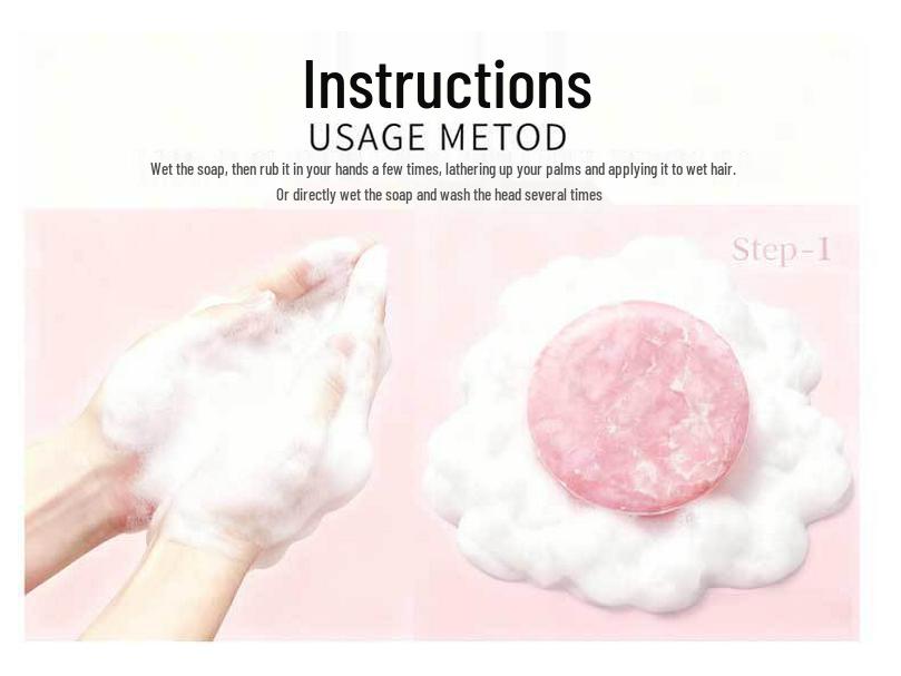 Cedarwood & Rose Essential Oil Shampoo Bar - Deep Cleansing Handmade Soap with Camellia & Soapberry Herbs